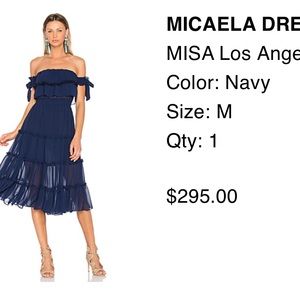 Micaela dress in navy by MISA Los Angeles